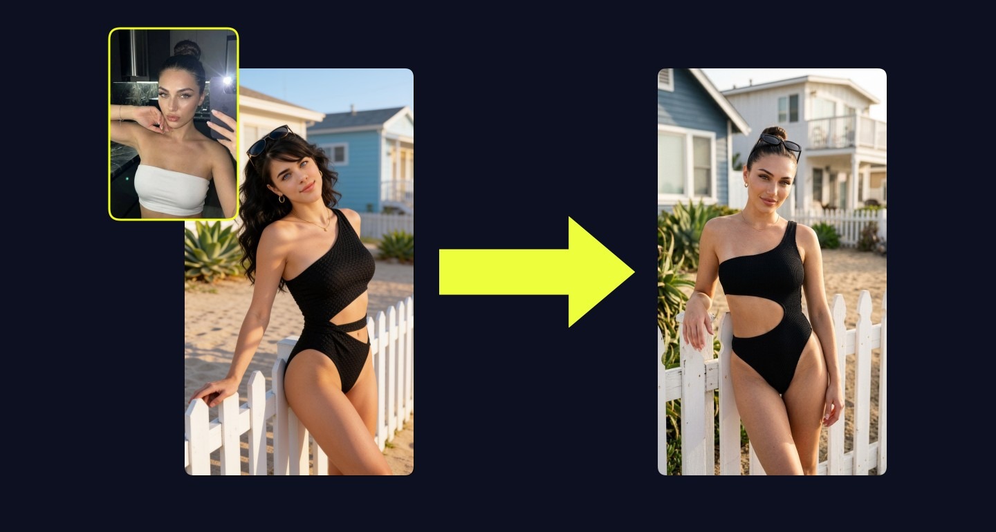 Lily remix walkthrough for Slim Woman Early 20s Fair Skin Coral Lips Black Hair