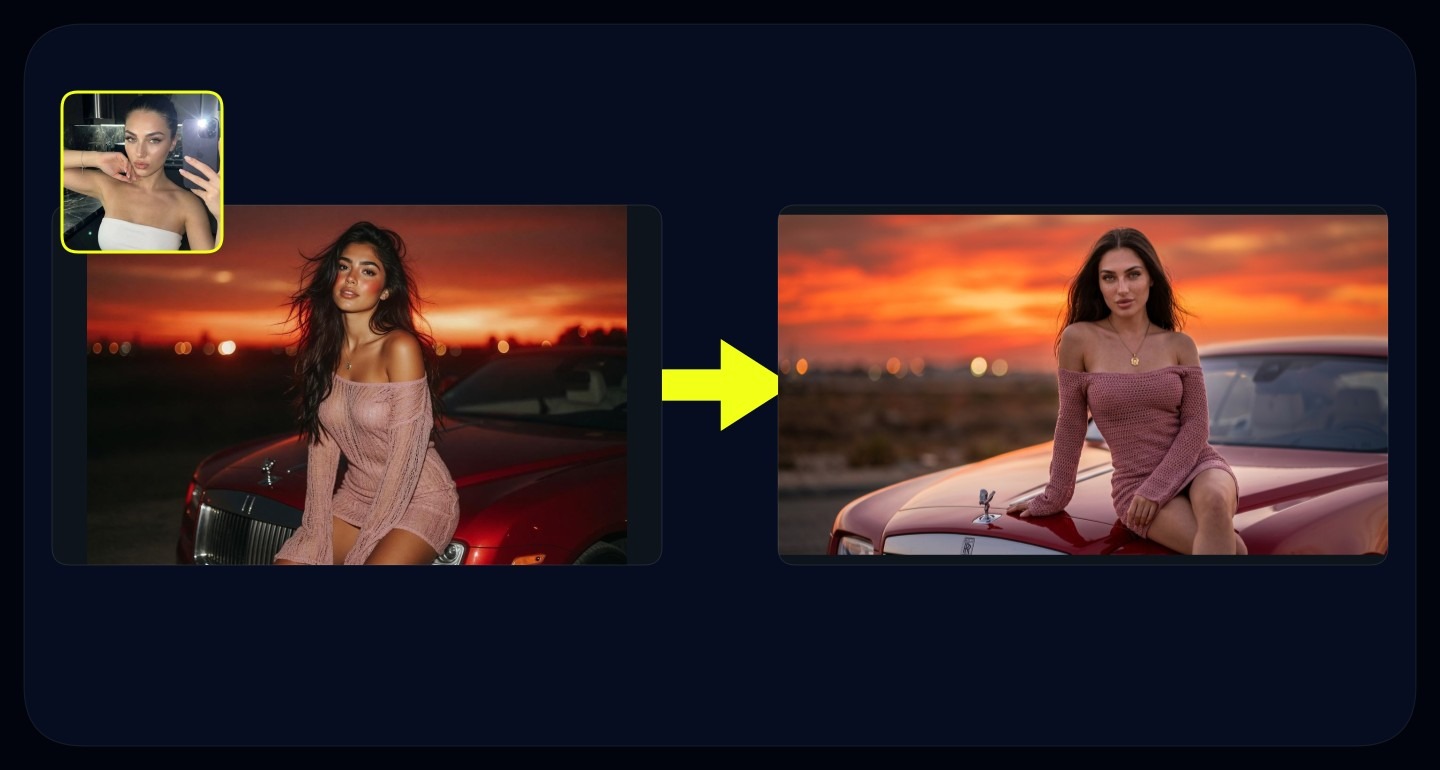 Lily remix walkthrough for Sunset Crochet Dress On Red Rolls Royce Hood