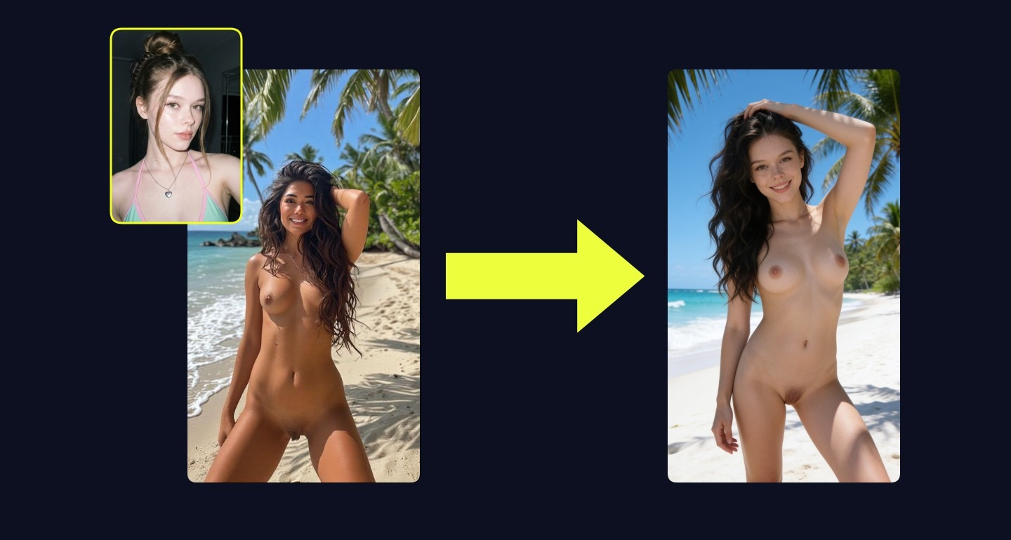 Mila remix walkthrough for Tropical Beach Kneeling Pose Sunlit Ocean Palm Trees