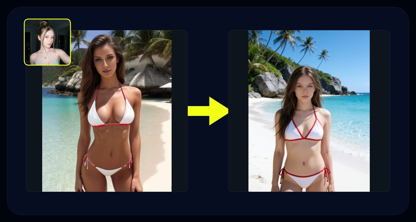 Mila remix walkthrough for Tropical Beach Bikini Bright Daylight Palm Trees