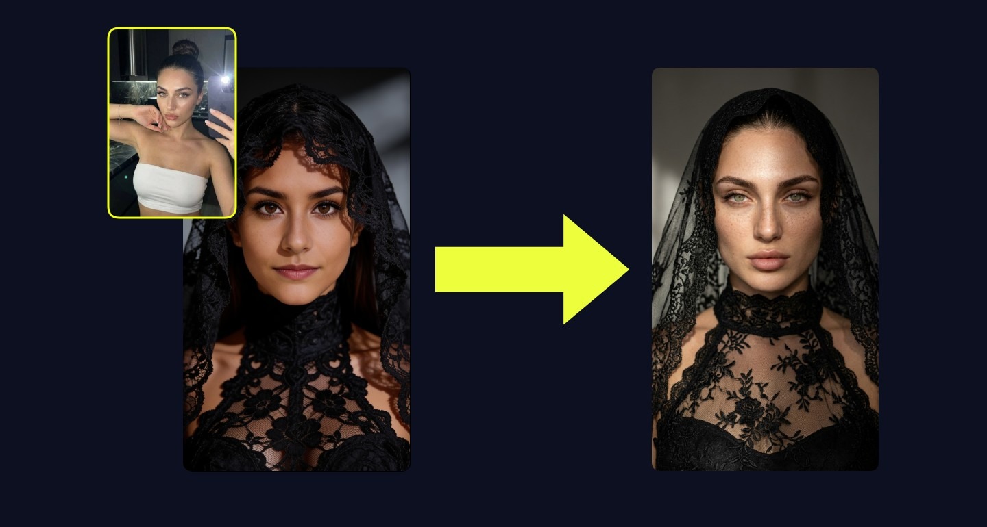 Lily remix walkthrough for Black Lace Veil And Bodice Dramatic Lighting