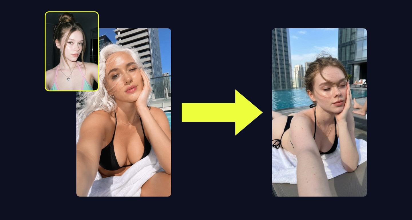 Mila remix walkthrough for Luxury Rooftop Pool Selfie Woman Reclining Sun Lounger