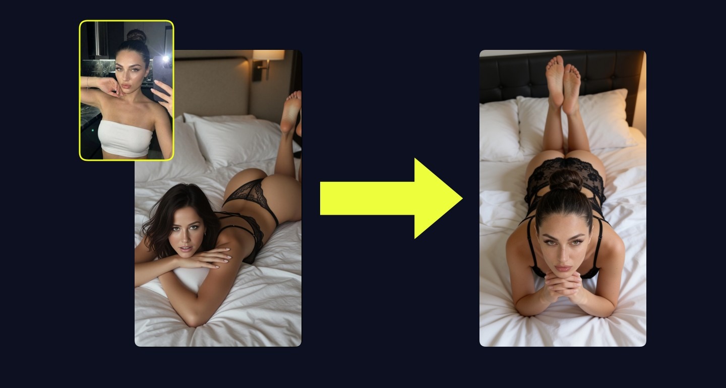 Lily remix walkthrough for Black Lace Lingerie On White Bed High Angle