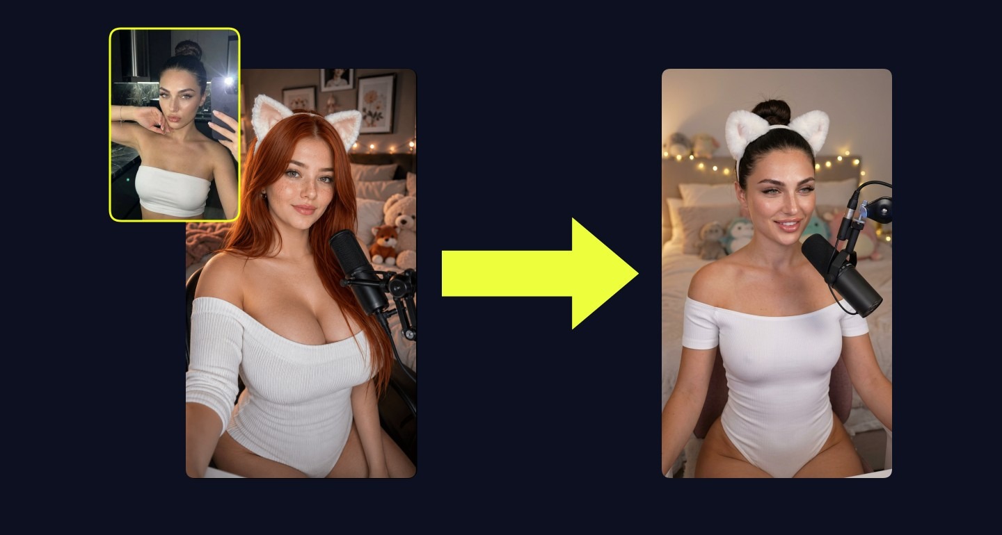 Lily remix walkthrough for Cozy Bedroom Streaming Setup White Leotard Cat Ears