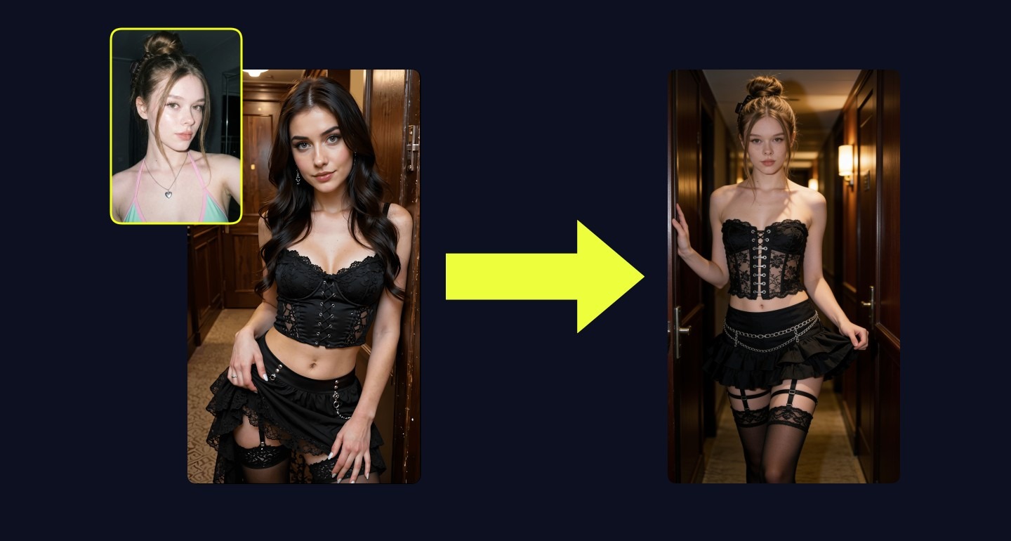 Mila remix walkthrough for Corset And Ruffled Skirt Hotel Corridor