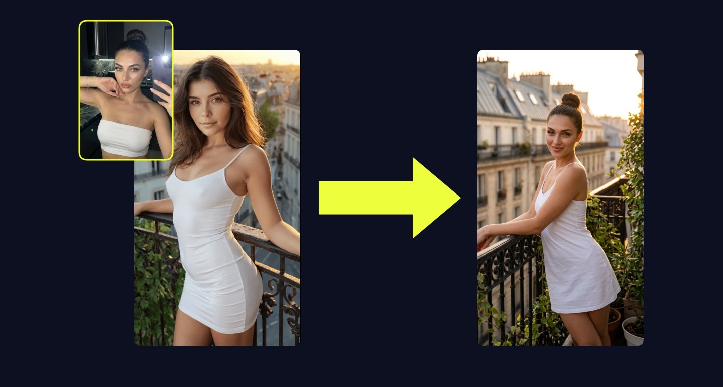Lily remix walkthrough for Form Fitting Sleeveless White Mini Dress Spaghetti On Parisian Balcony