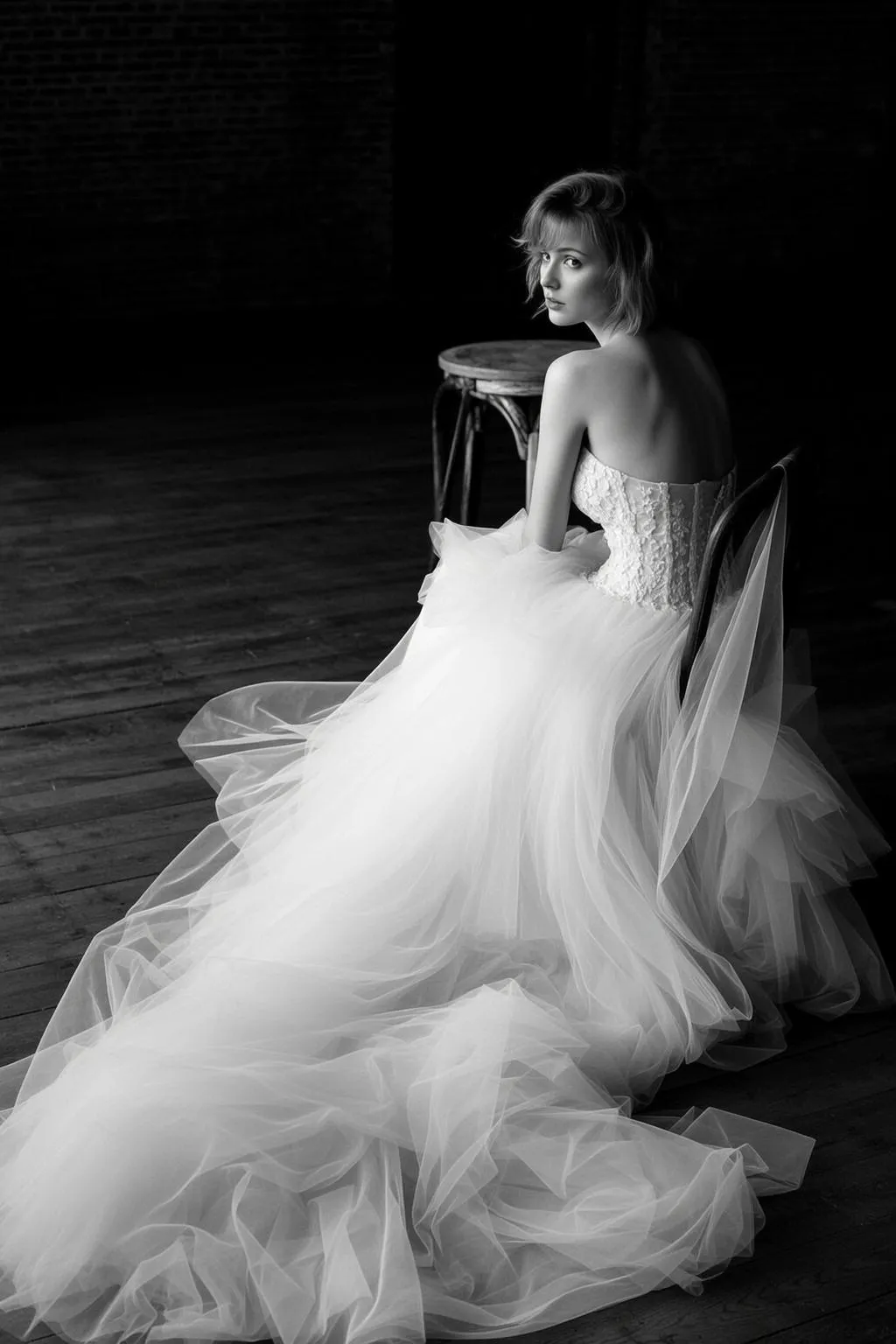 Wedding Gown Wooden Chair