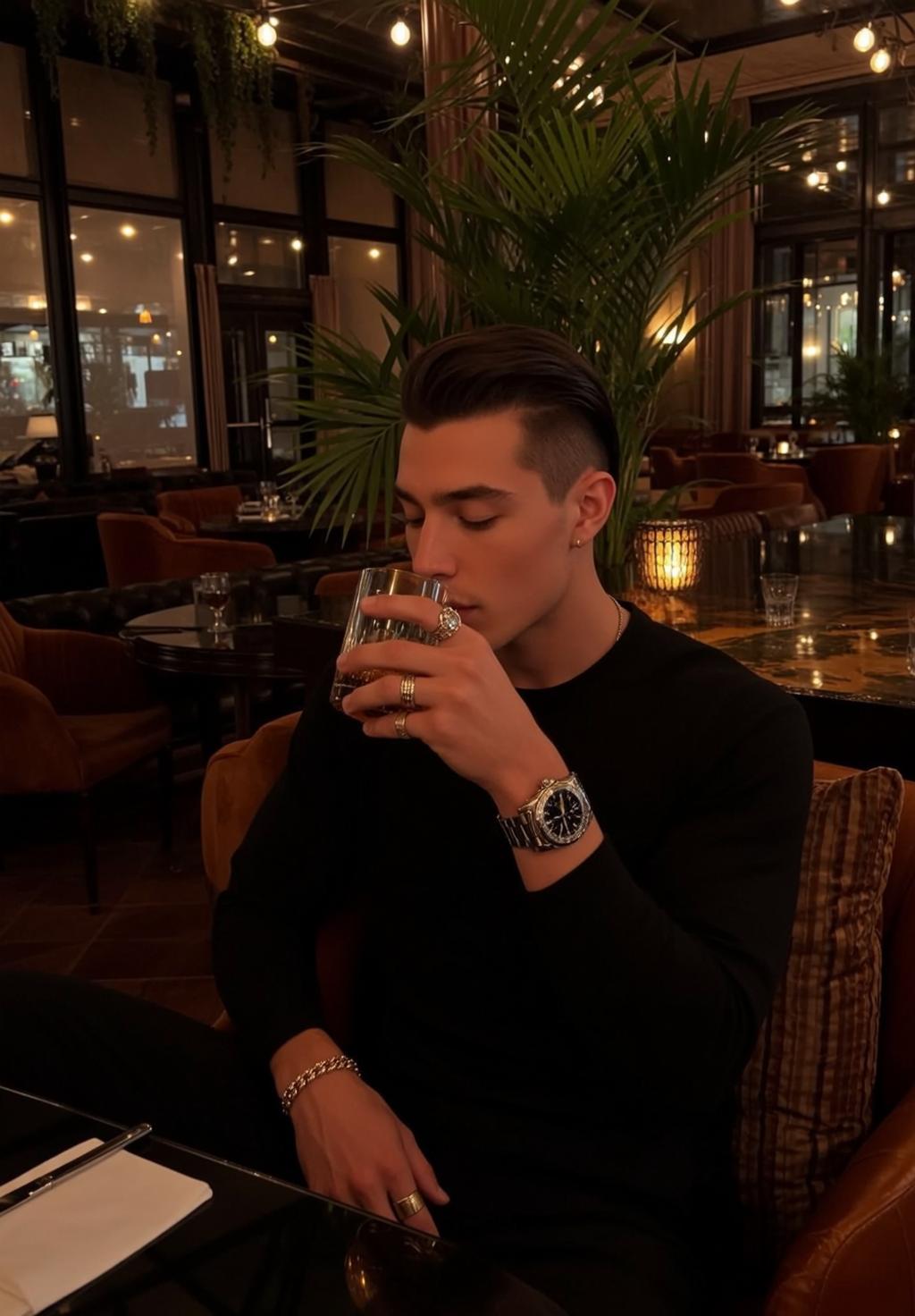 Whiskey Glass Lounge Portrait