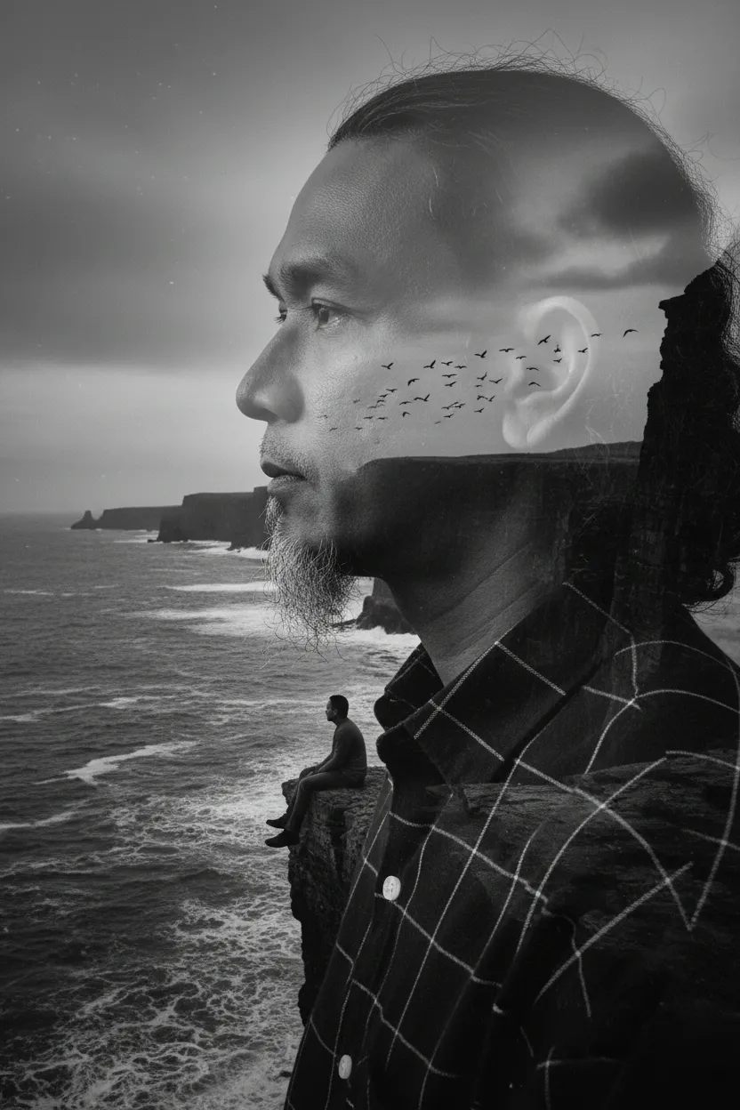Cinematic Double Exposure Portrait