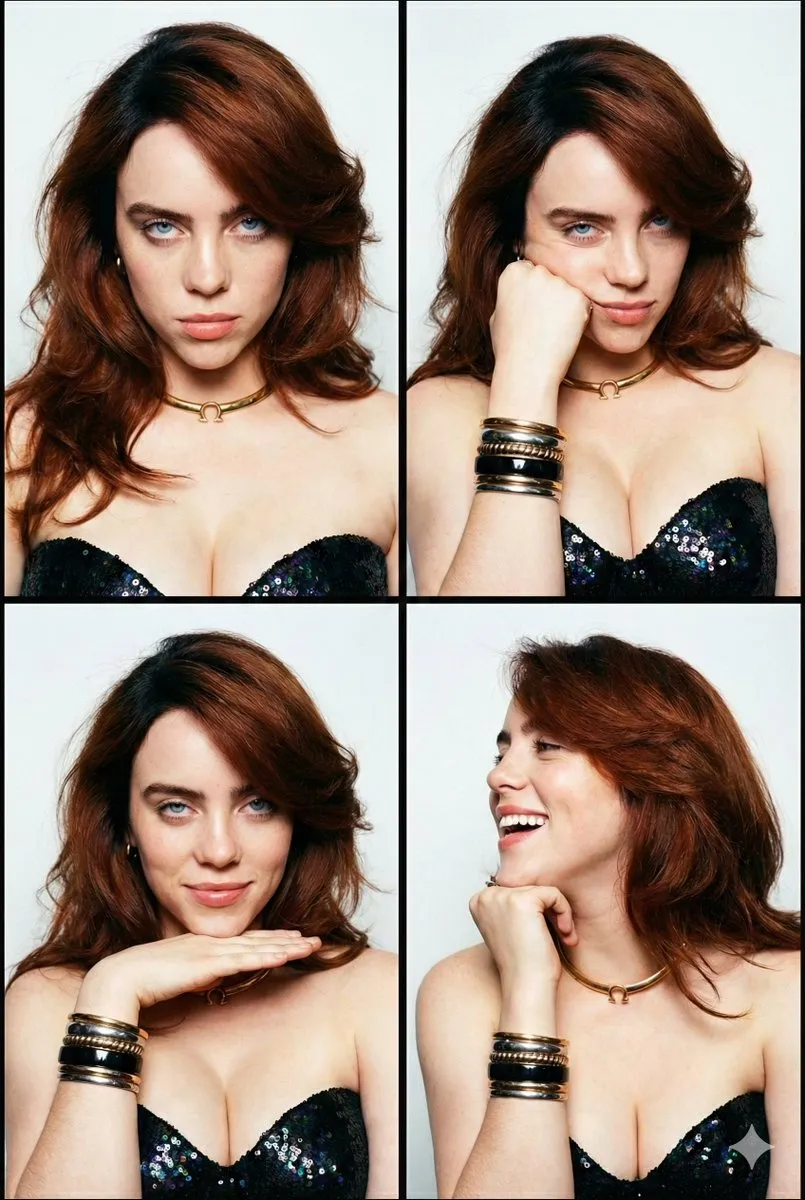 Necklace And Bracelets In Styled Portrait