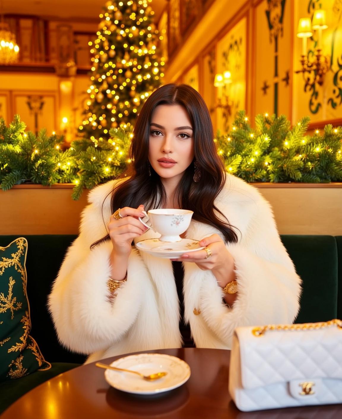Explore Seated Holding Delicate Teacup Saucer Both