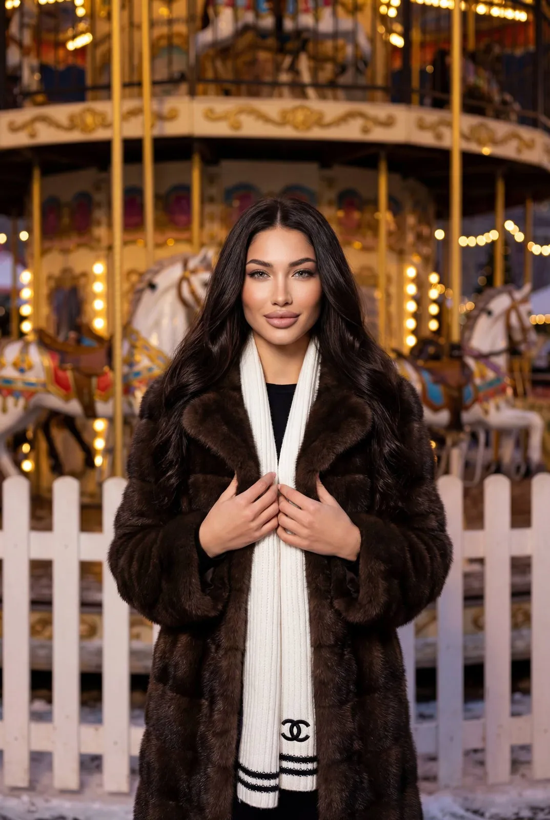 Knitted Scarf By Carousel Lights