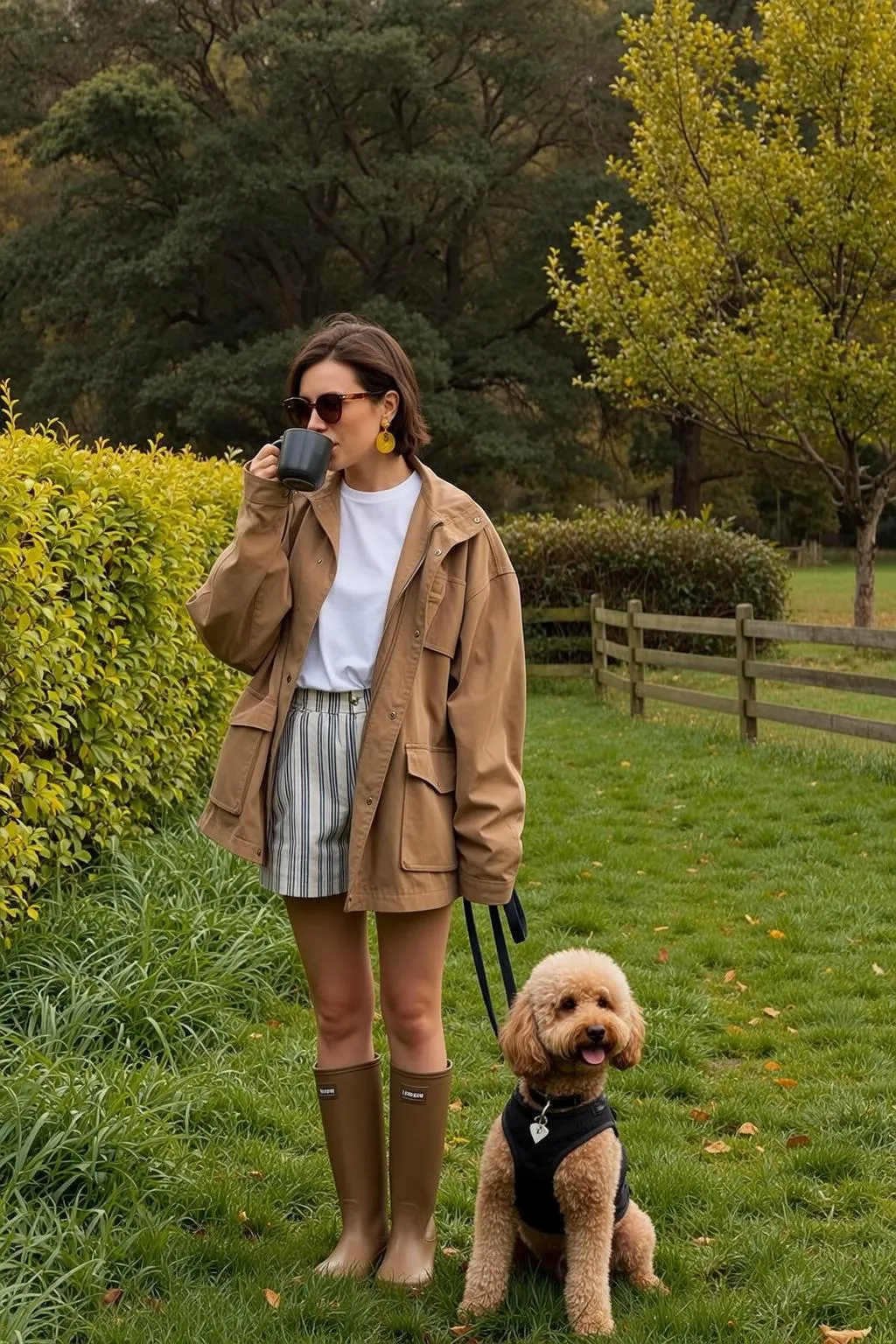 Sunglasses And Earrings In A Park