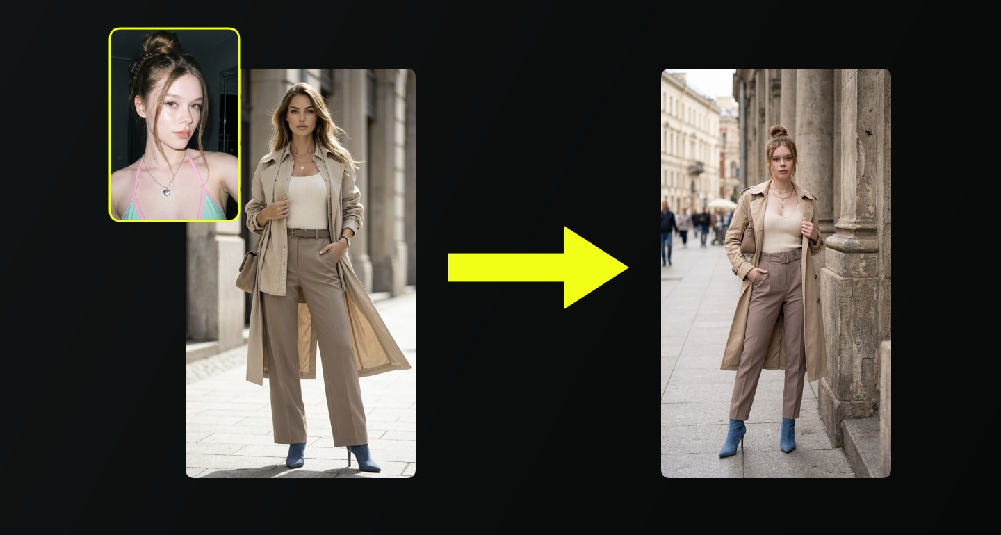 Mila remix walkthrough for Beige Trench Coat Worn Open Over Cream On Paved Urban