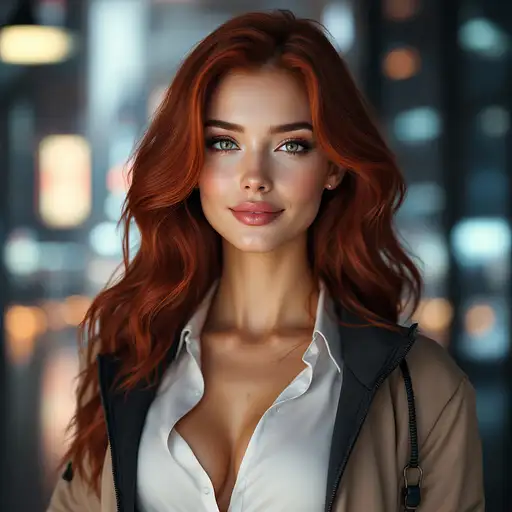 Realistic Female Influencer Portrait