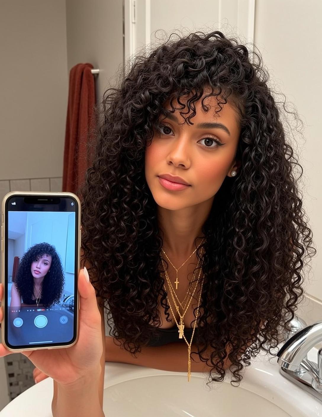 Mirror Counter Selfie Portrait