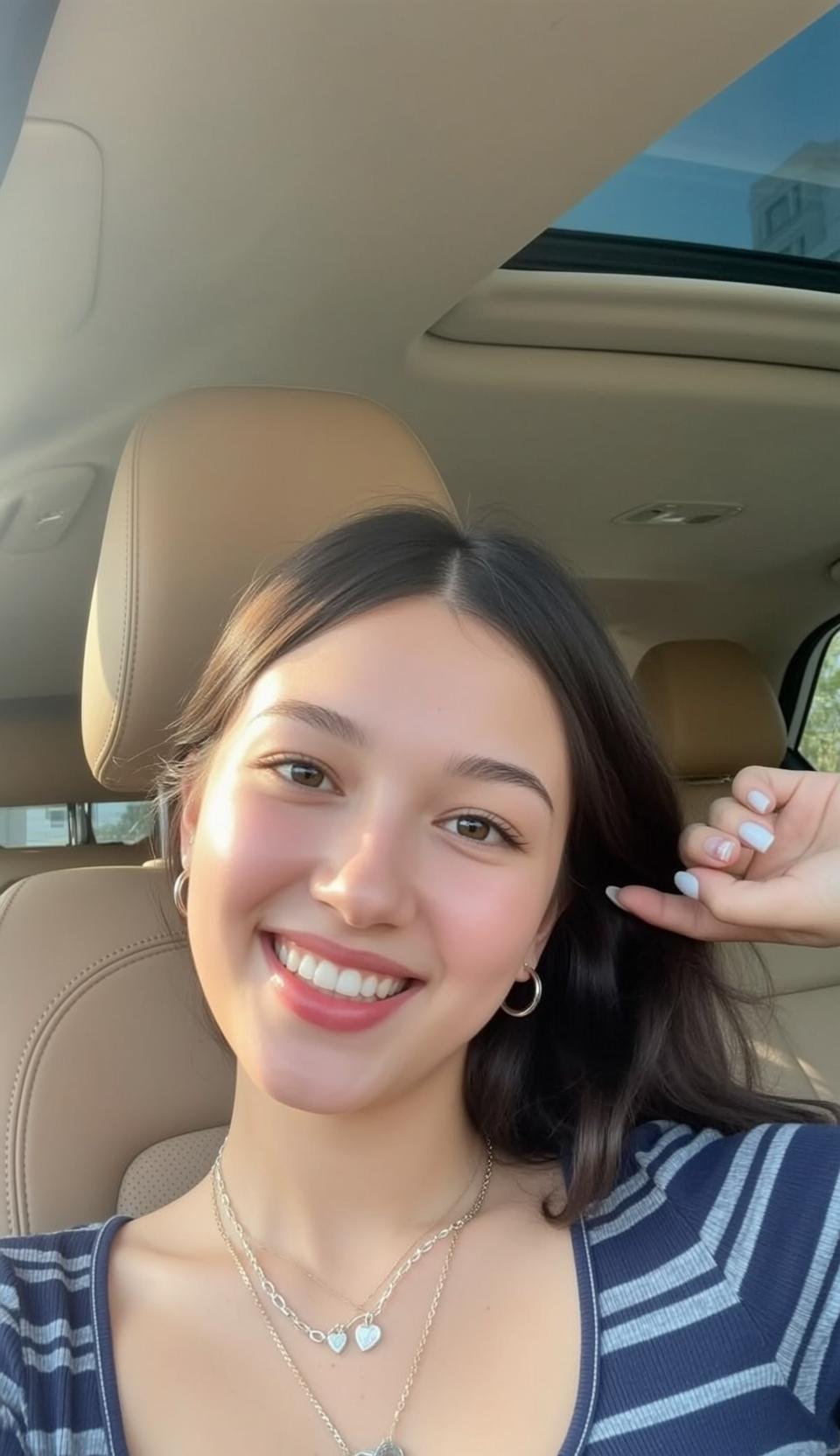Explore Facing Directly Wide Joyful Smile Her
