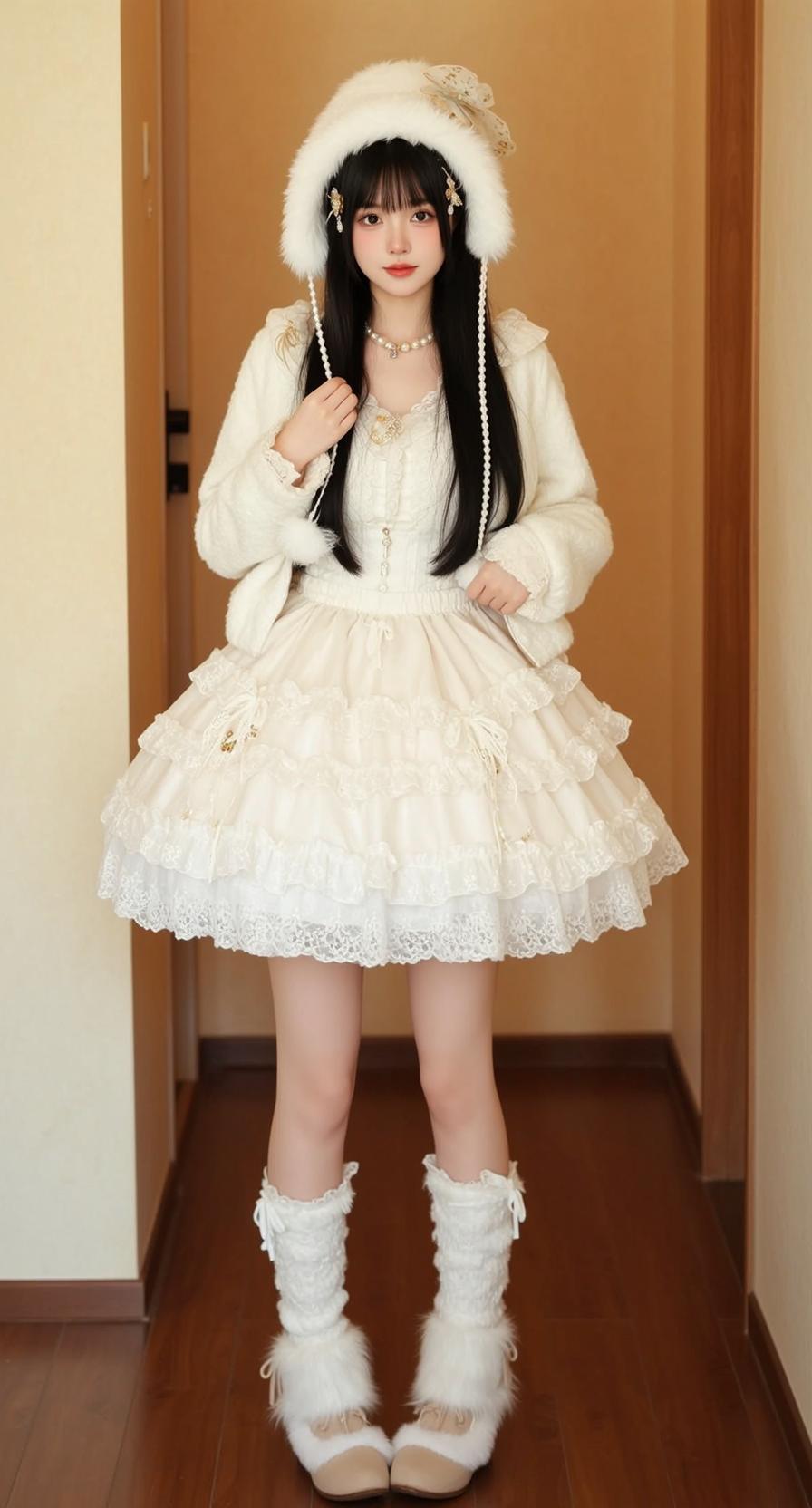 White Fluffy Lolita Hallway