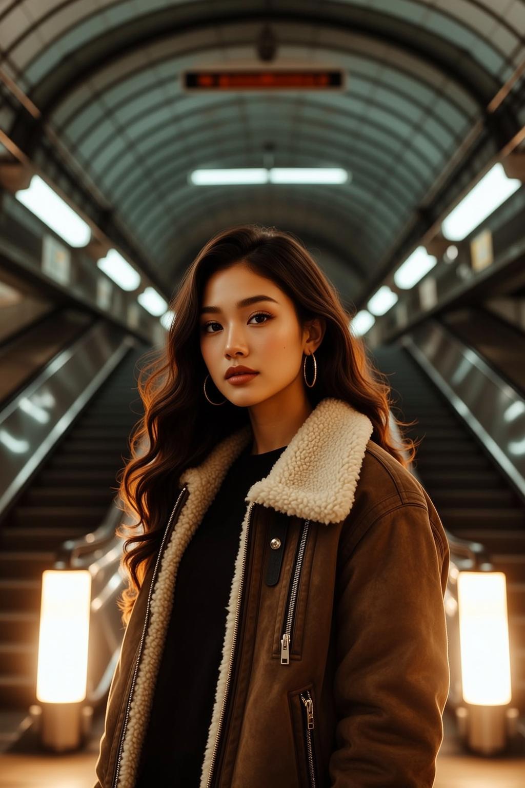 Sherpa Aviator Jacket Golden Light