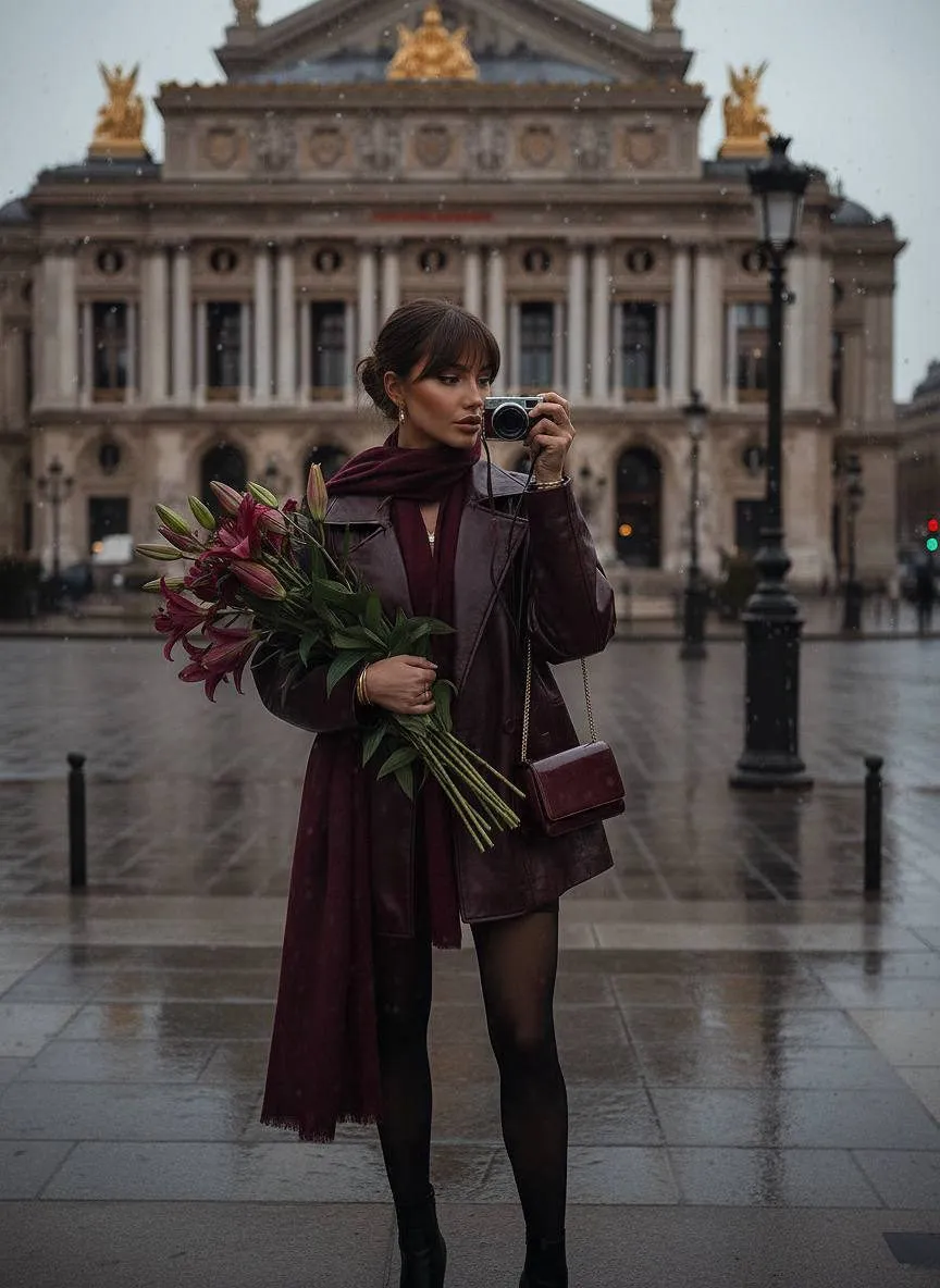 Burgundy Elegance Reflection