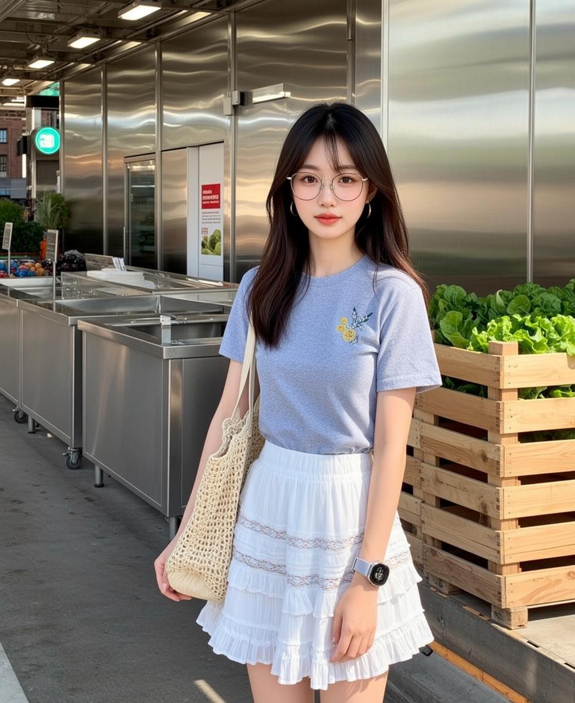 Floral Tote Market Portrait