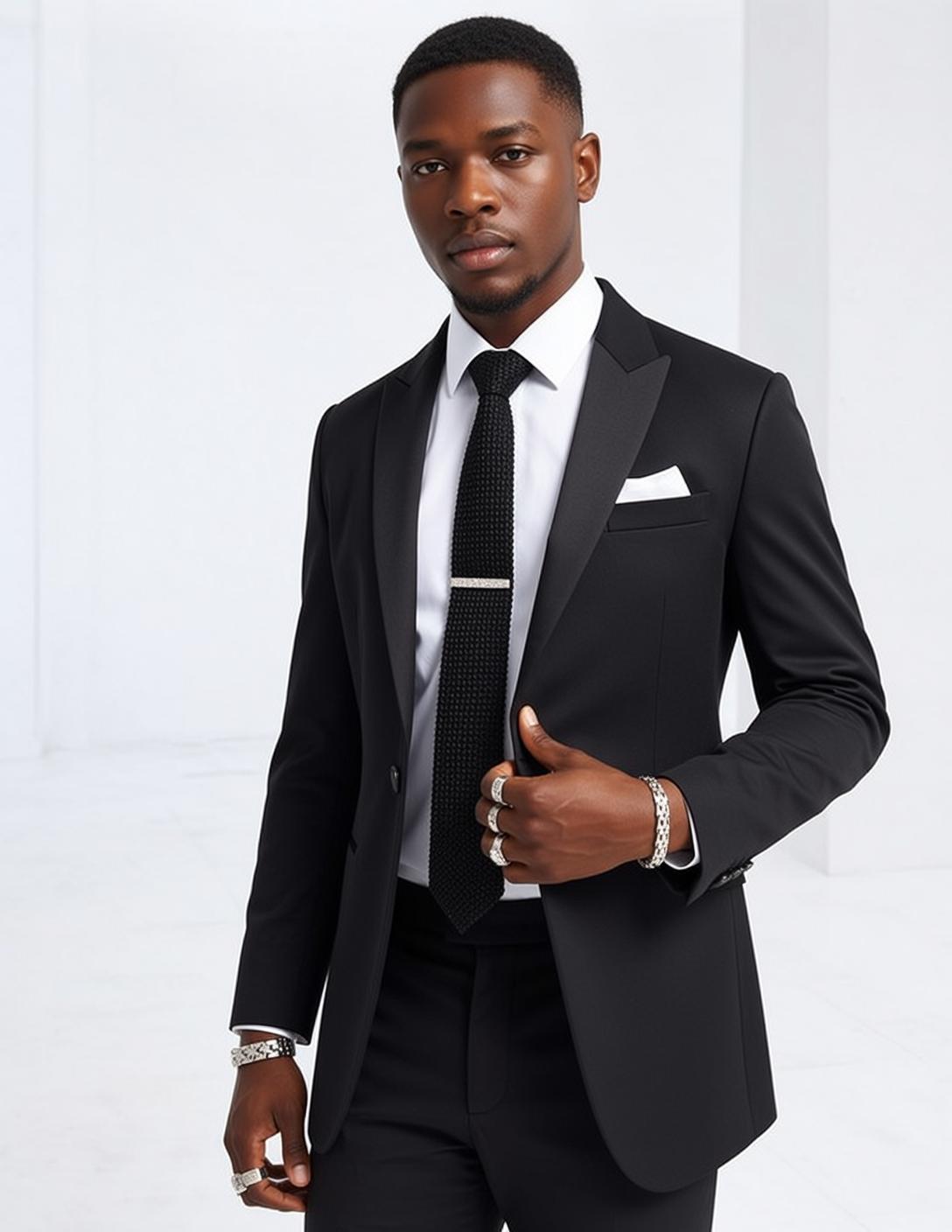 Black Tuxedo Studio Portrait