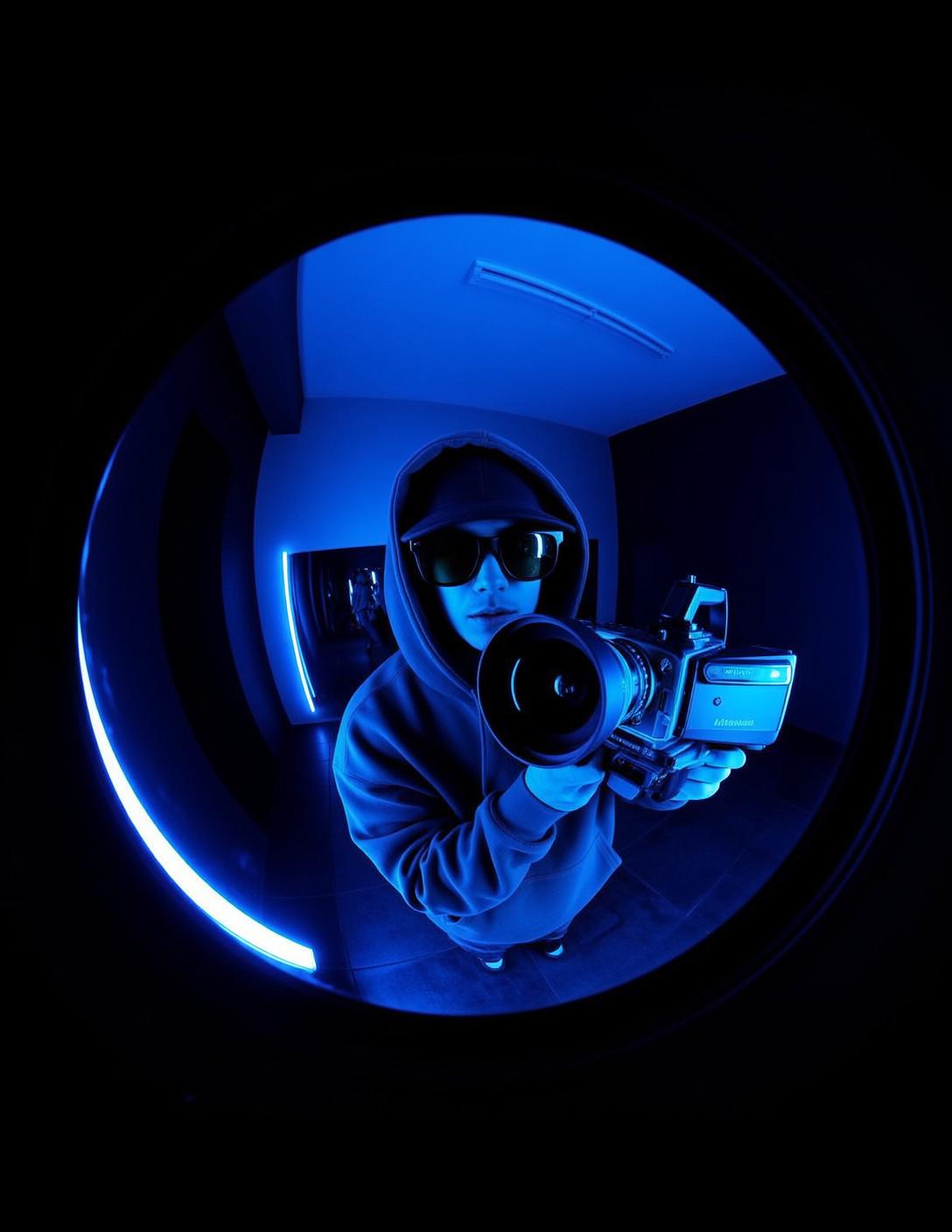 Neon Camera Fisheye Scene