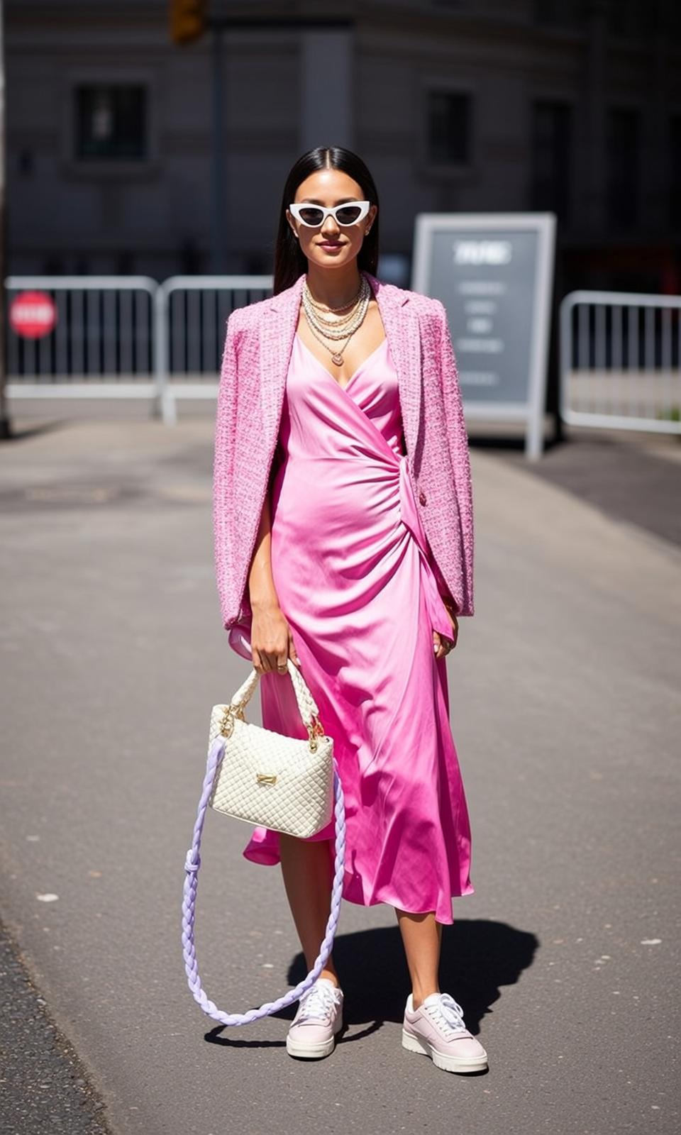 Fashion Week Young Long Dark Straight Tan