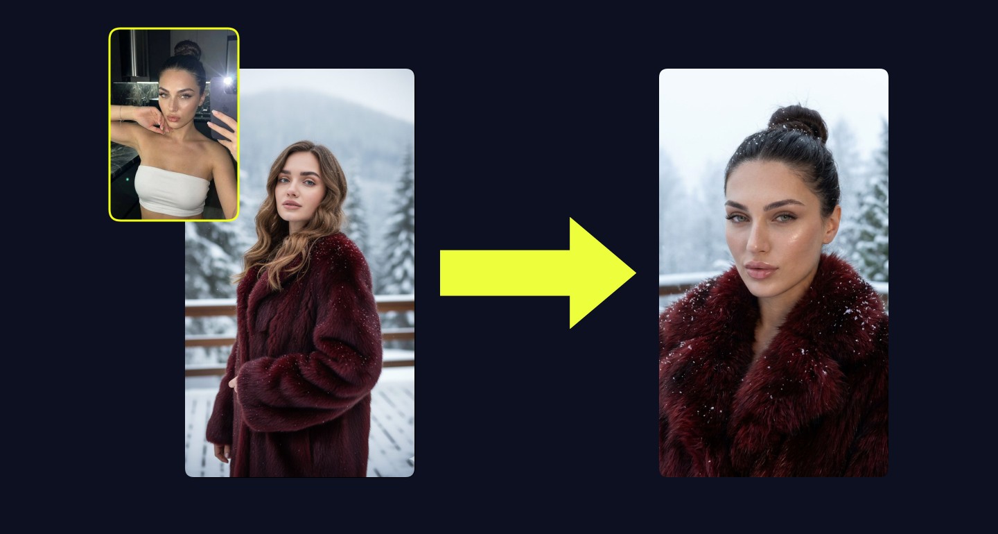 Lily remix walkthrough for Snowy Mountain Winter Portrait