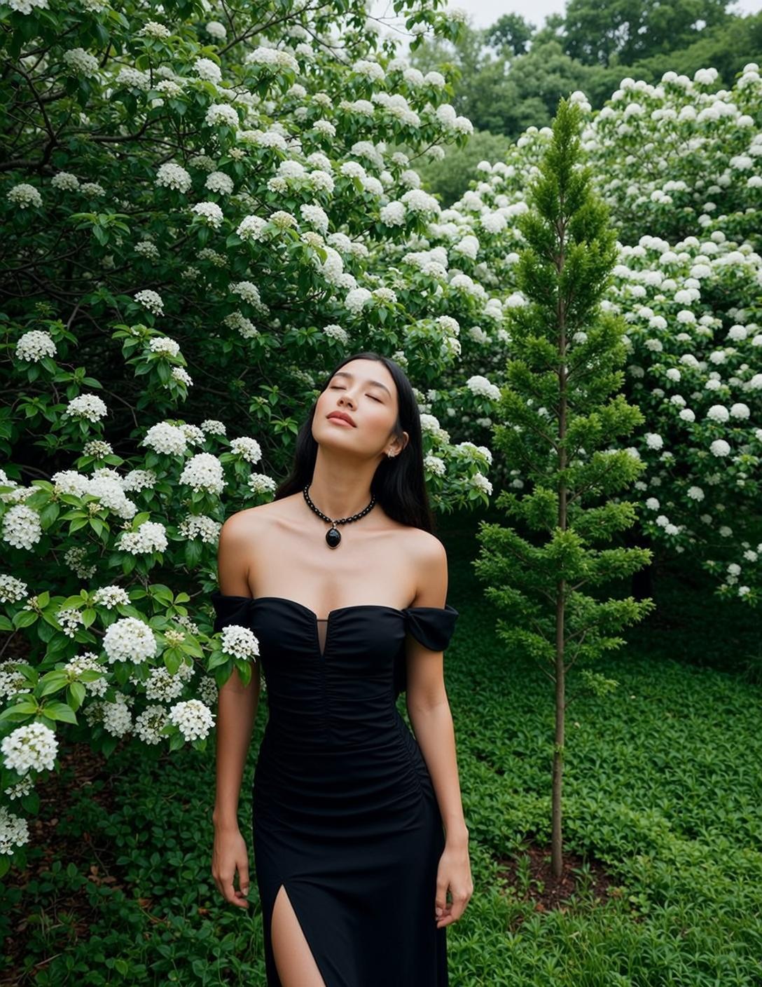 Garden Ruched Dress Portrait