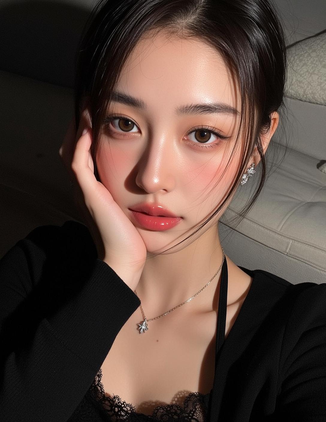 Black Cardigan Intimate Portrait