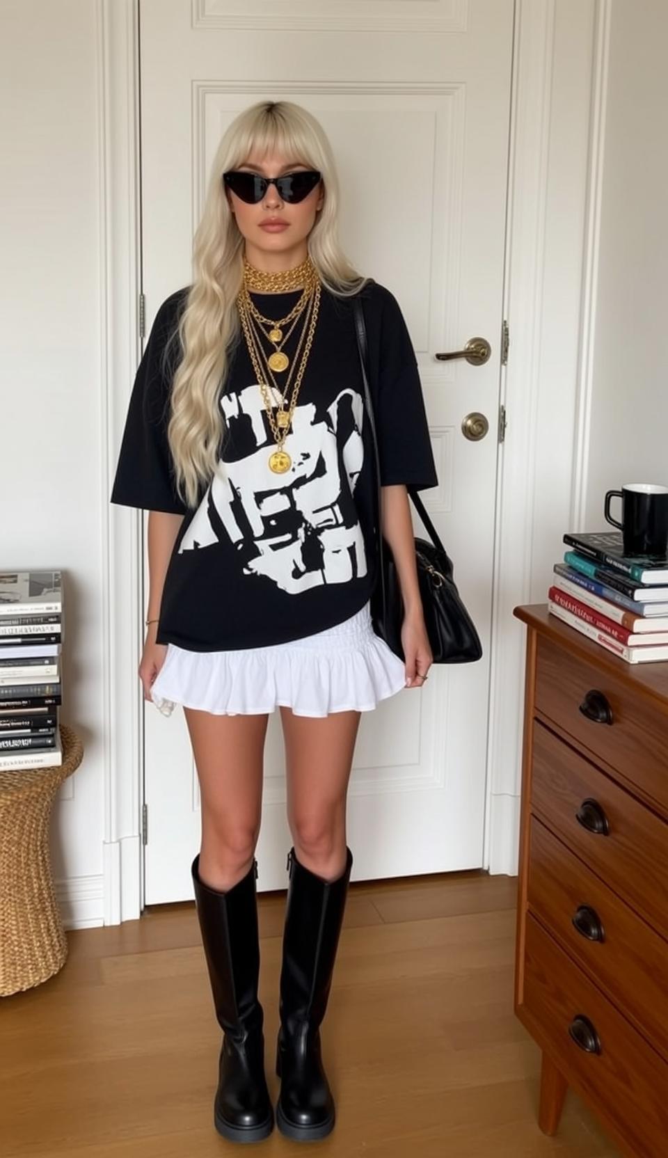 Casual Young Long Wavy Blonde Hair Bangs