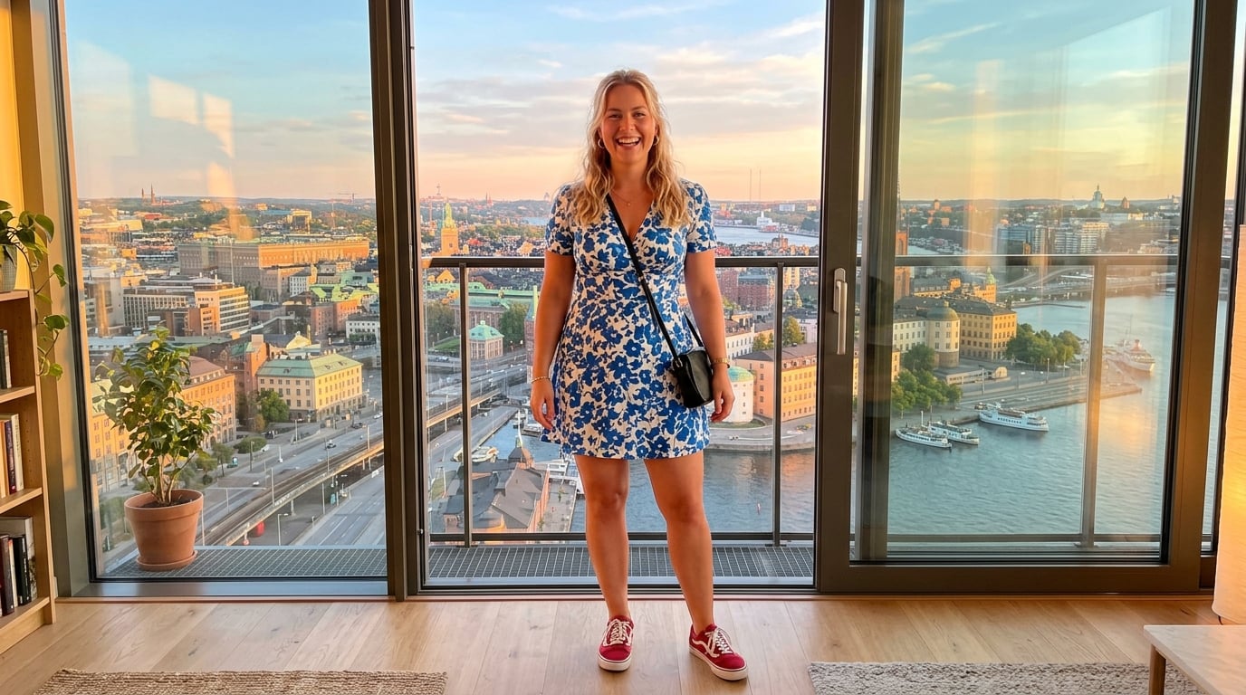 Blue And White Floral Mini Dress Short In Windows