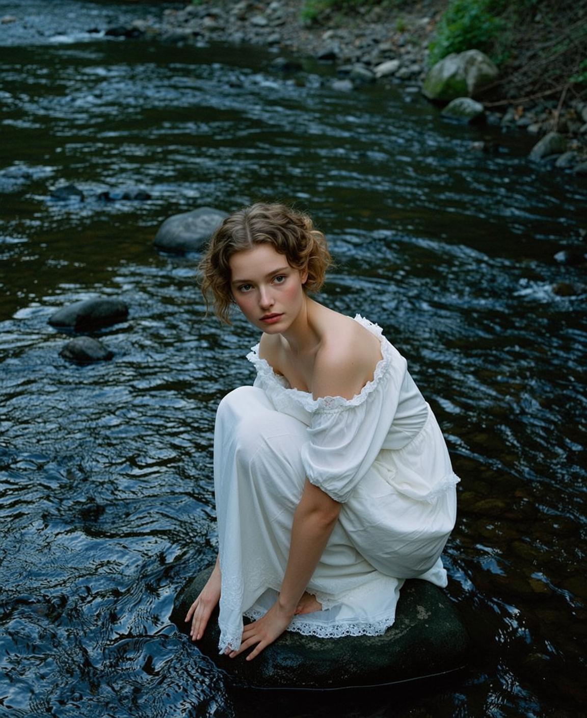 Explore Young Crouched Dark Wet Rock Middle