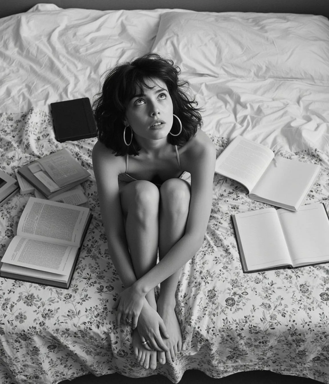 Earrings And Rings In Bedroom Portrait