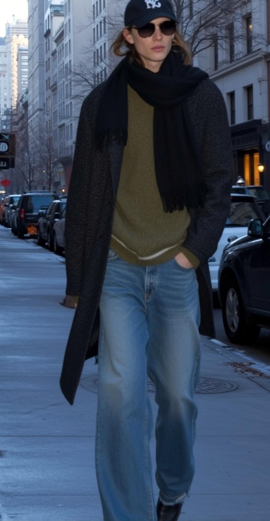 Casual Long Blonde Hair Fair Olive Green