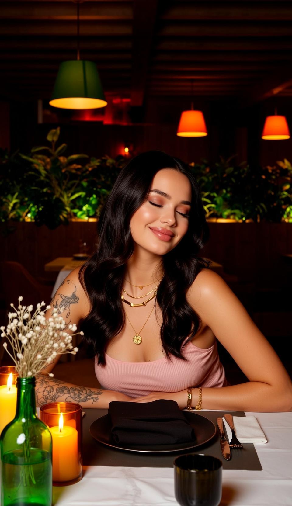 Pink Tank Table Smile reference photo