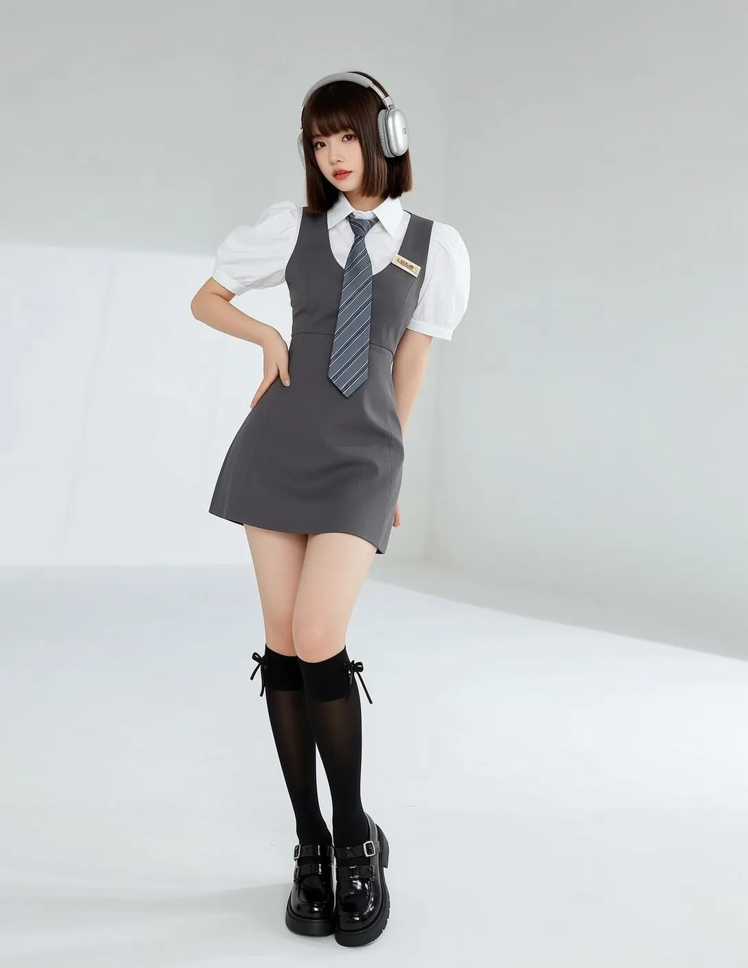 Coquettecore Stands Her Body Angled Slightly Left
