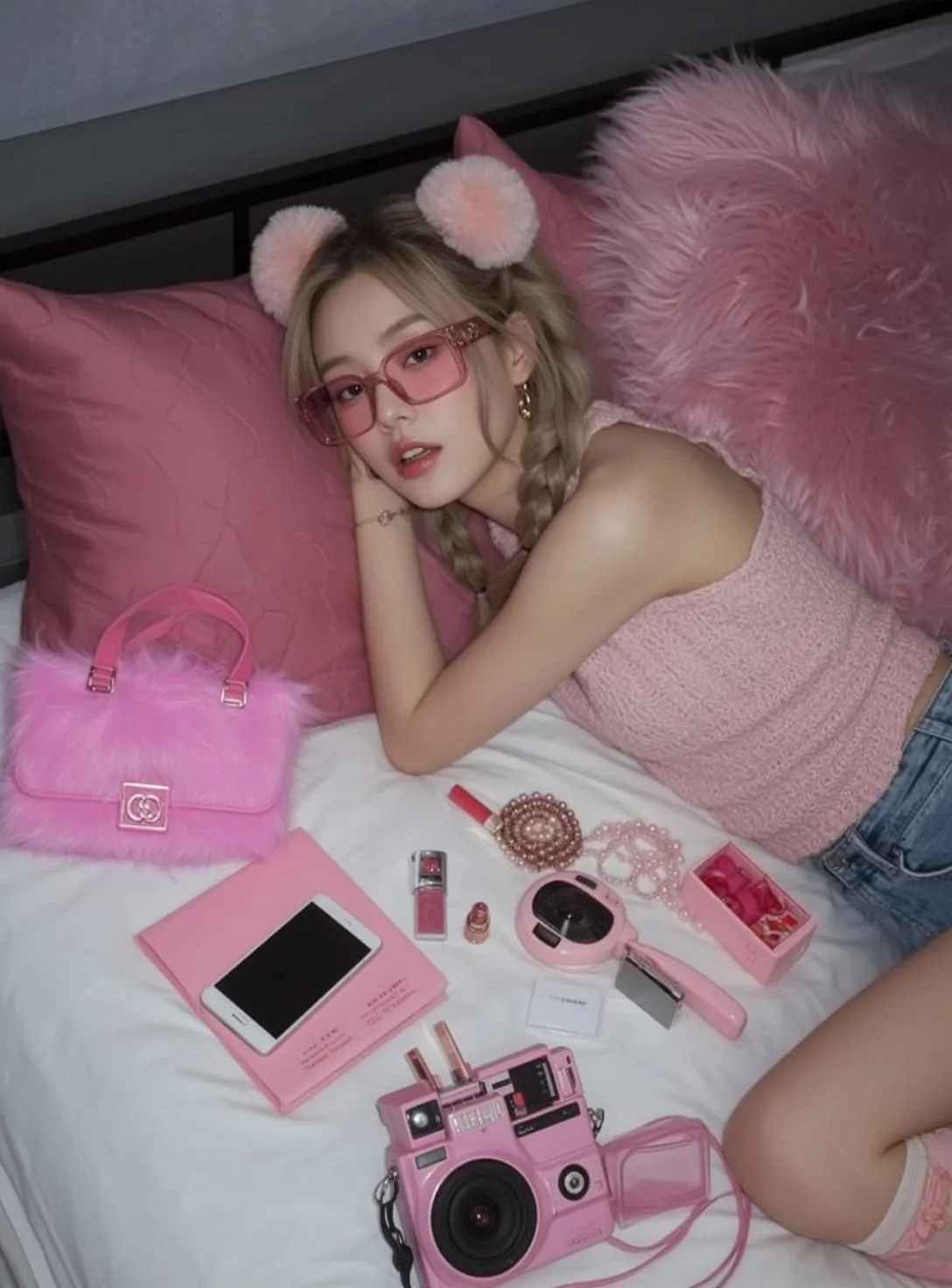Sunglasses And Bracelets In A Bedroom