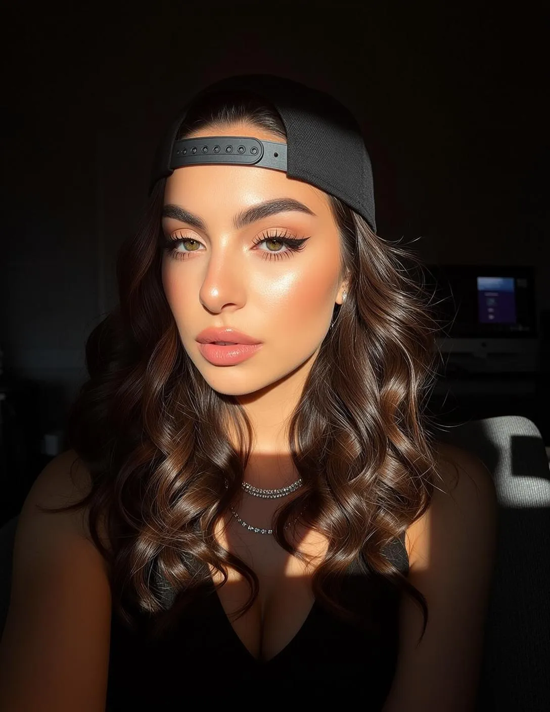 Makeup Earrings And Necklace In Fashion Portrait
