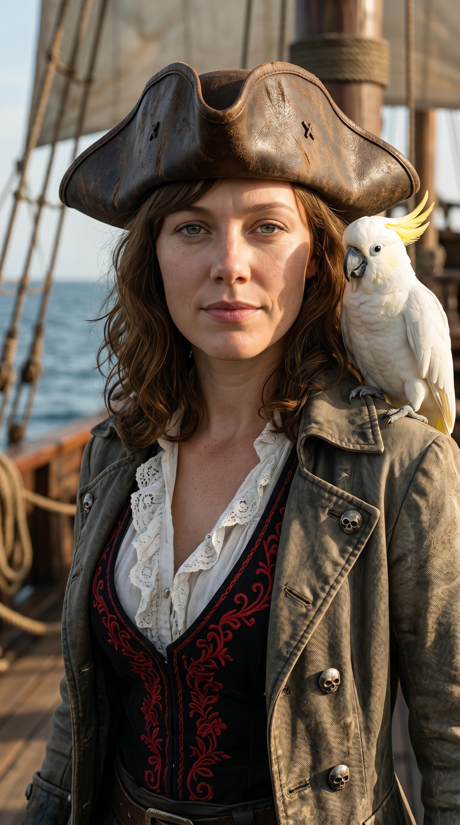 Pirate Woman With Cockatoo Cinematic