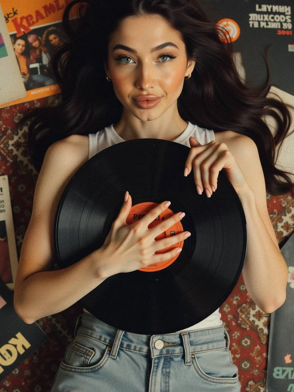 Retro Vinyl Portrait