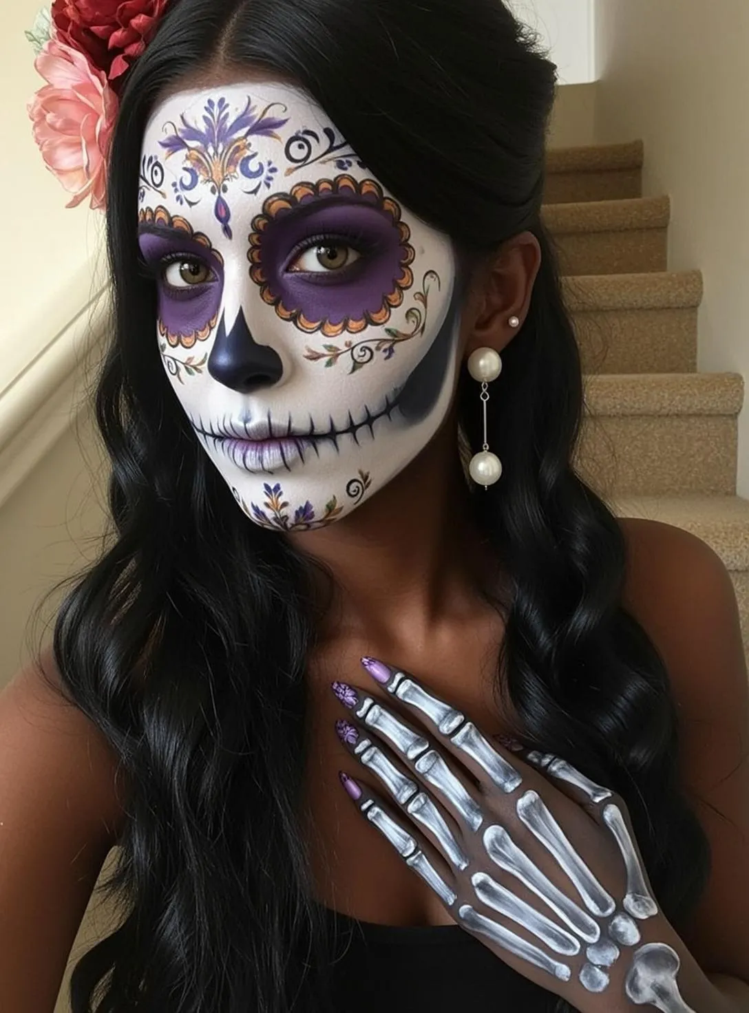 Day of the Dead Stair Portrait