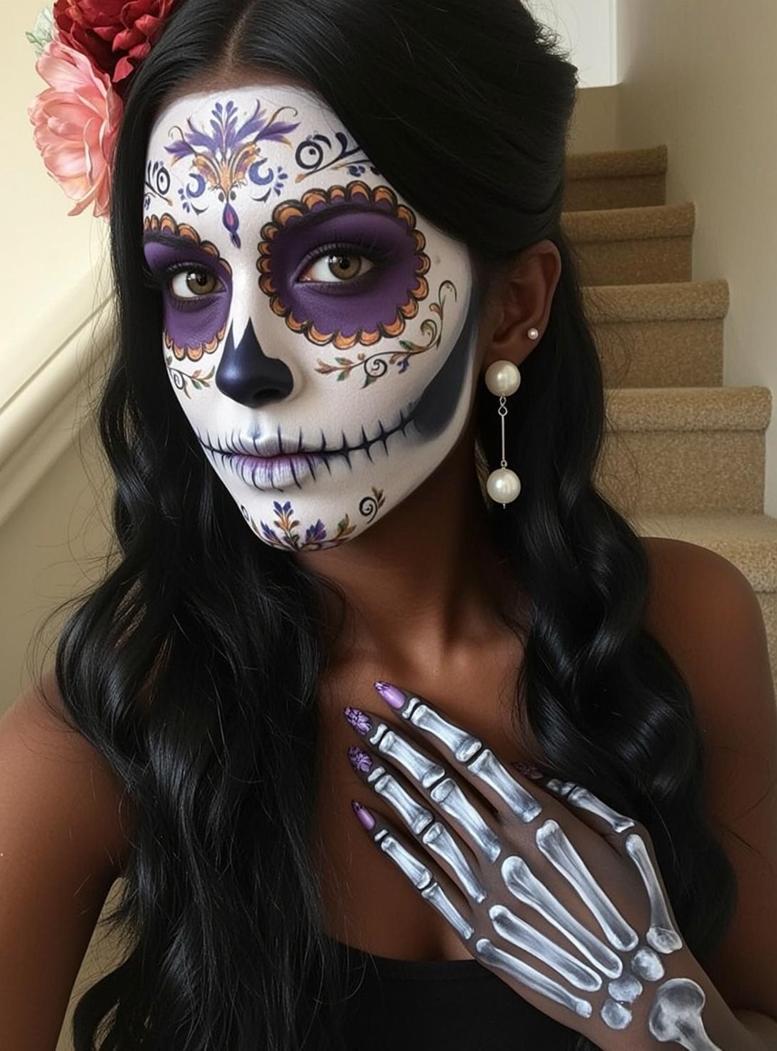 Day of the Dead Stair Portrait