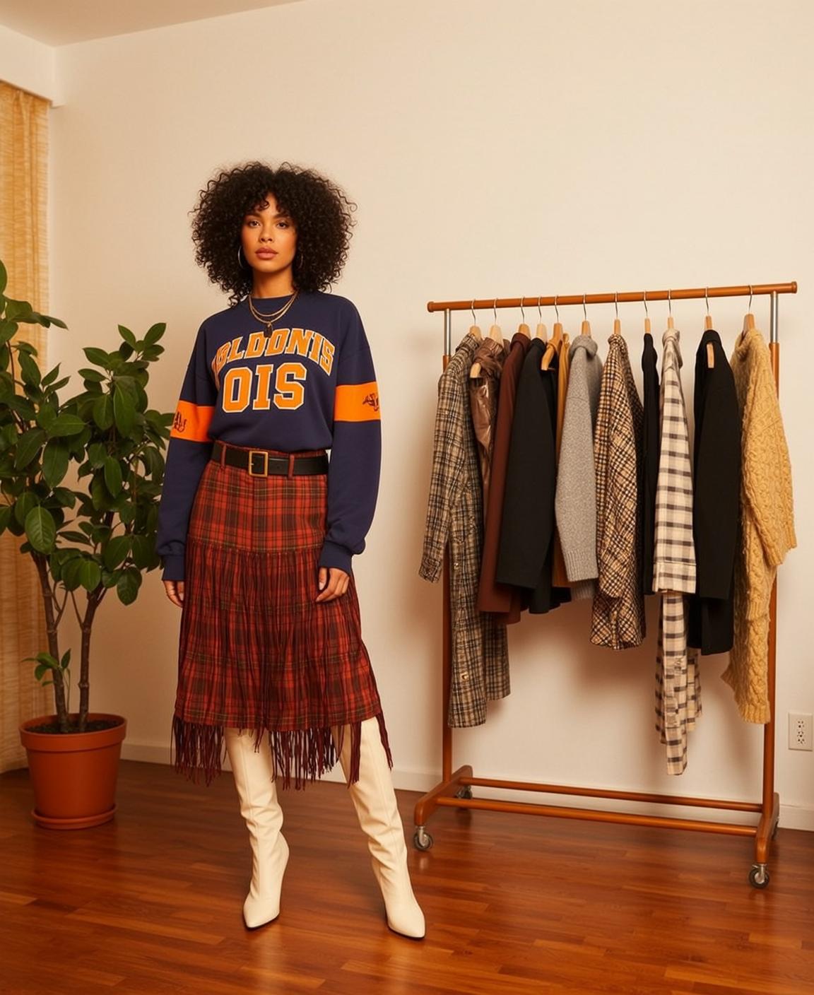 Autumn Young Dark Curly Afro Medium-toned Navy
