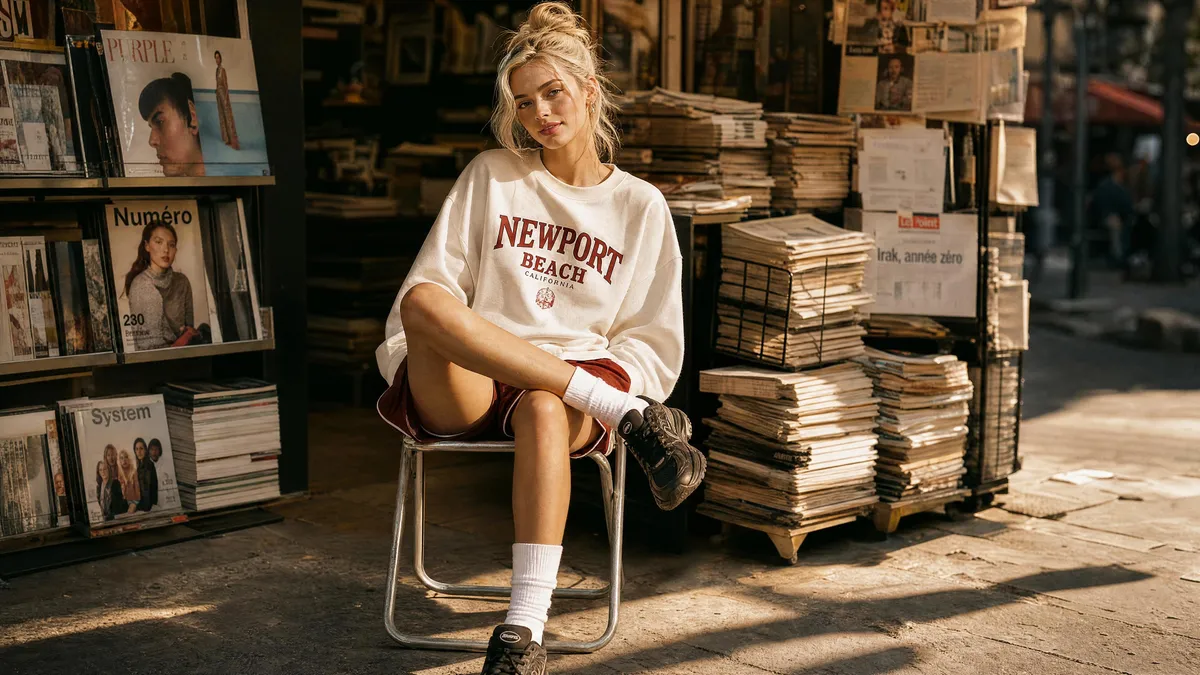 Vintage Newsstand European Street Style Editorial