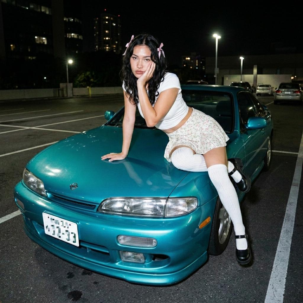 Night Parking Lot Street Fashion
