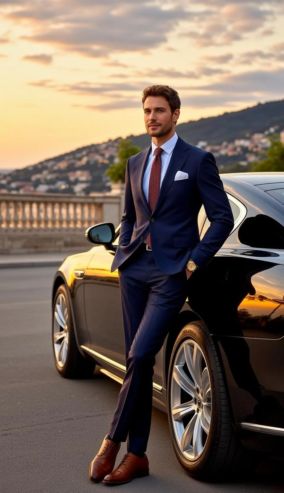 Coastal Car Suit Sunset