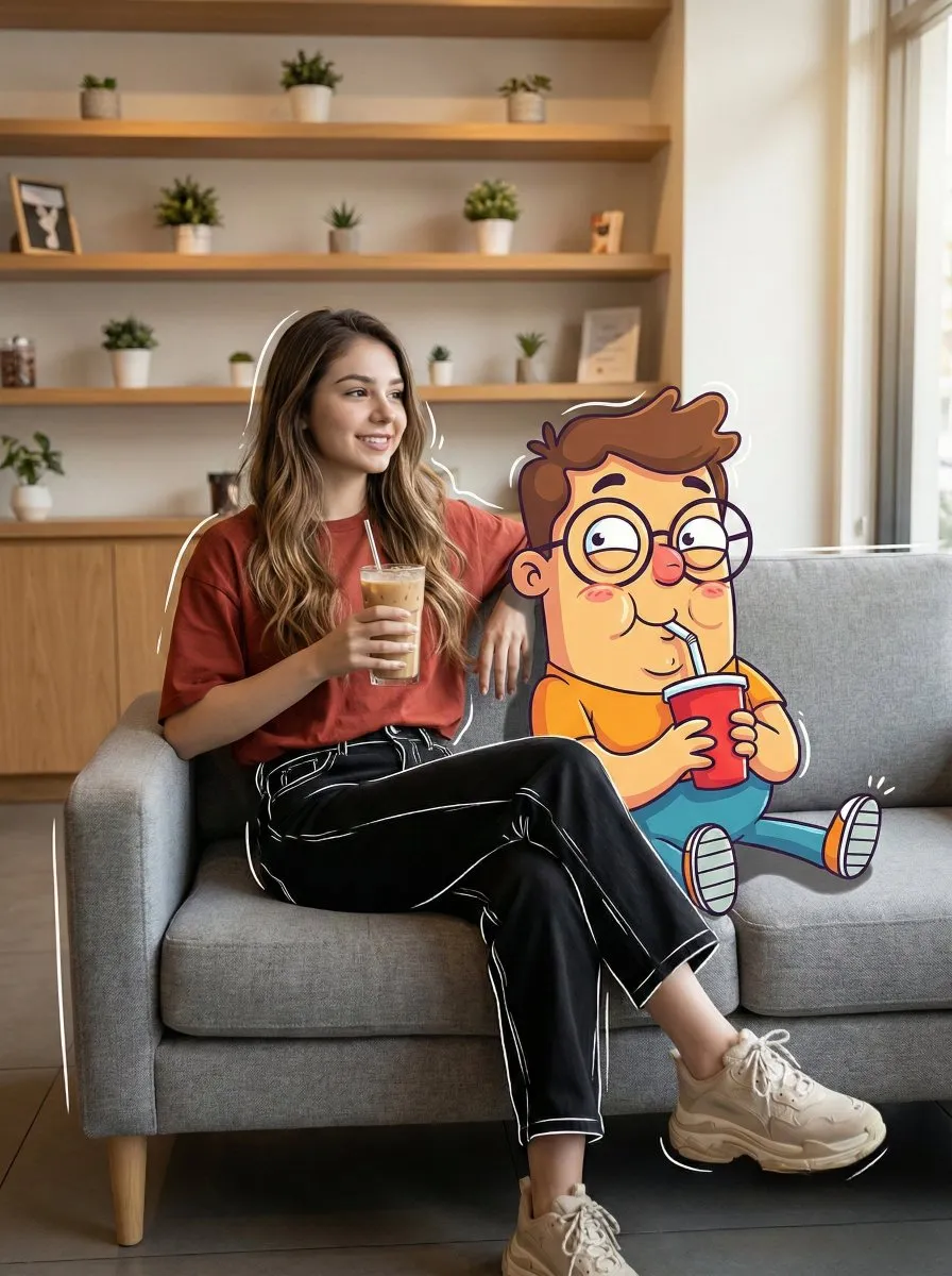 Sips, Smiles, and Surreal Friends