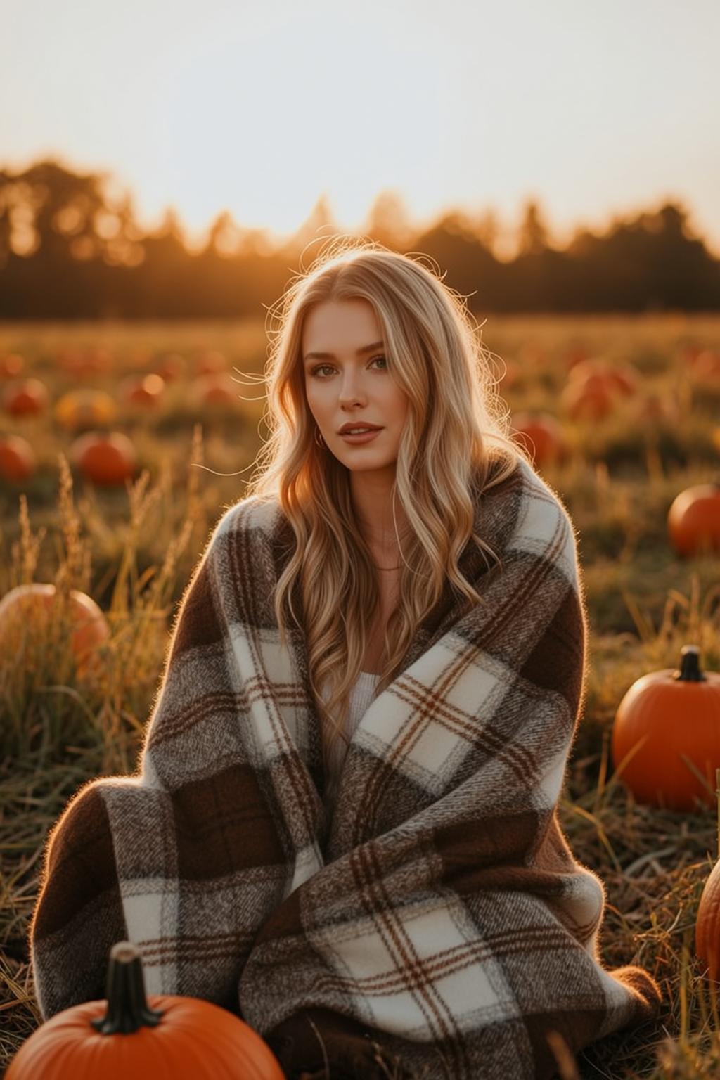 Pumpkin Patch Blanket Portrait